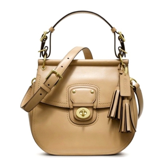 Coach Handbags - COACH 22382 LEATHER WILLIS CROSSBODY SAND
